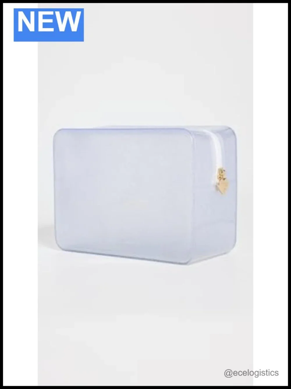 Clear Acrylic Pouch Handbag - Large Travel Cosmetic Organizer